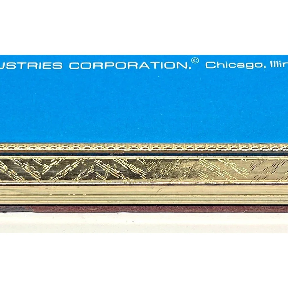 Vintage Tri-Fold Gold Tone Hinged Picture Frame Holds (3) 8x10 Photos-Tabletop